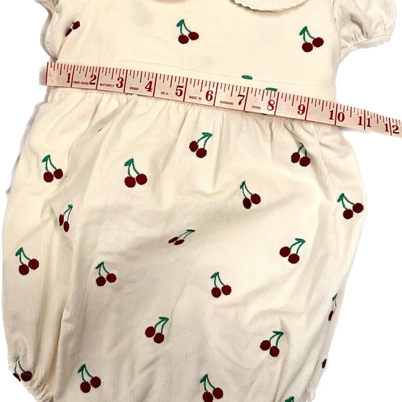 Juniper Puff Sleeve Bubble Size 2T, NWT, Cannoli Cream with Cherries-Excel Cond - Picture 4 of 9